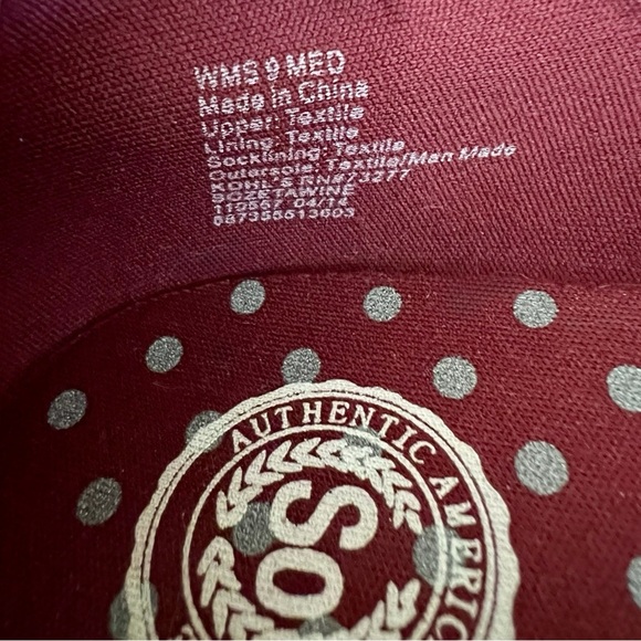 SO Authentic American Heritage Women’s Ballet Flats Size 9 Maroon w/ Black Bows - Picture 12 of 14